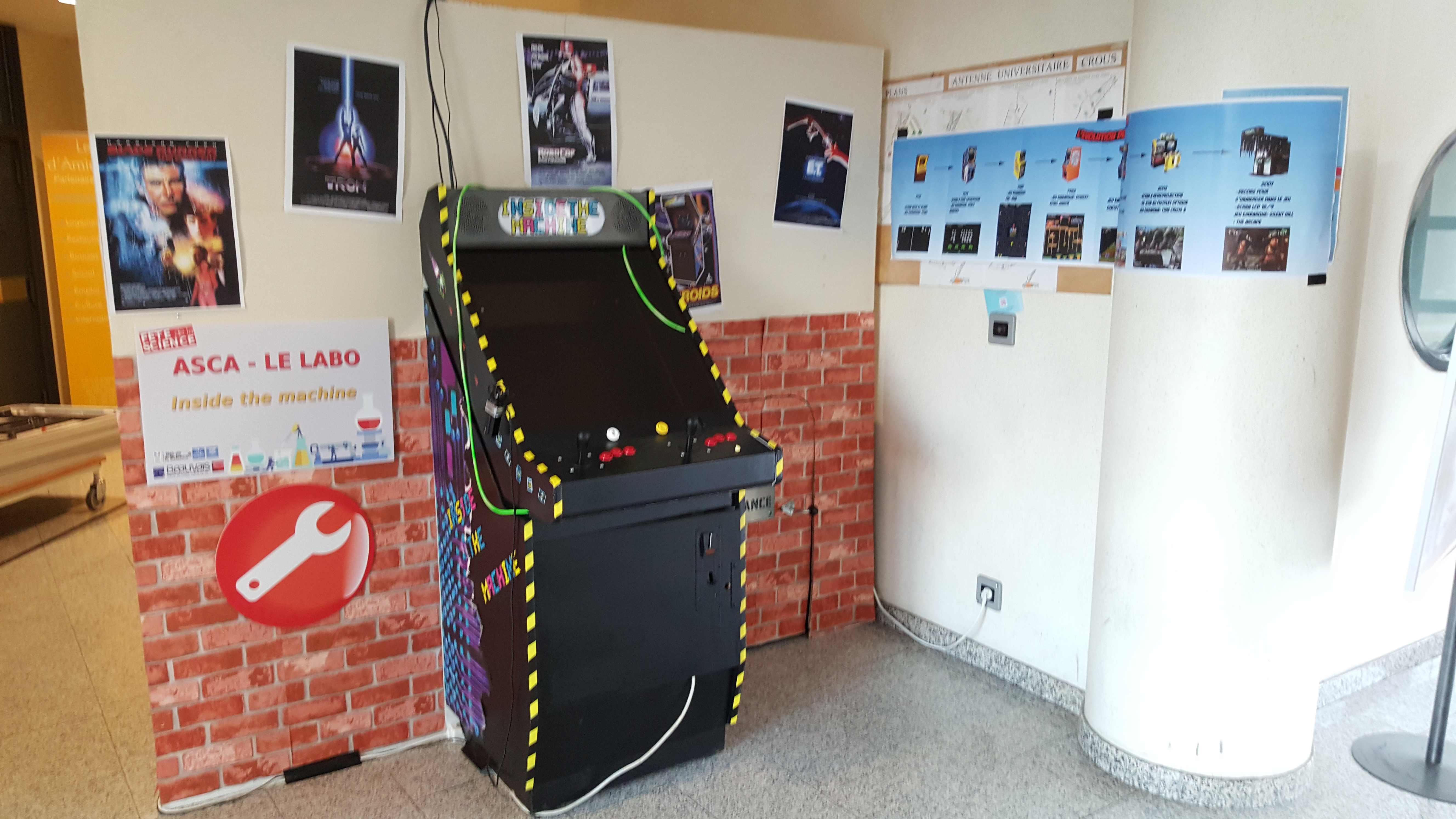 The arcade exposed in a university in Beauvais, France.